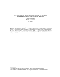 The limit process of the difference between the