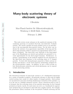 Many-body scattering theory of electronic systems