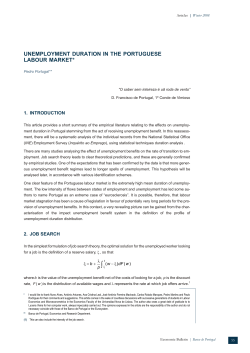 Unemployment Duration in the Portuguese Labour Market
