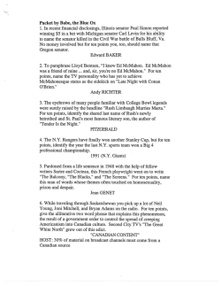 Babe, the Blue Ox - Collegiate Quiz Bowl Packet Archive
