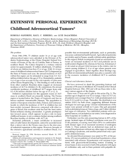 EXTENSIVE PERSONAL EXPERIENCE Childhood