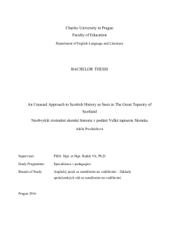 Charles University in Prague Faculty of Education BACHELOR