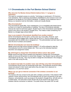 1:1 Chromebooks in the Fort Benton School District