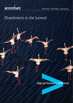 Divestments in the turmoil