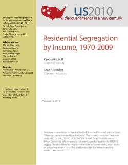 Residential Segregation by Income, 1970-2009