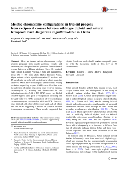 Meiotic chromosome configurations in triploid progeny from