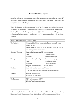 5. Japanese Fixed Property Tax1