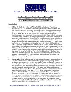 maine civil liberties union foundation