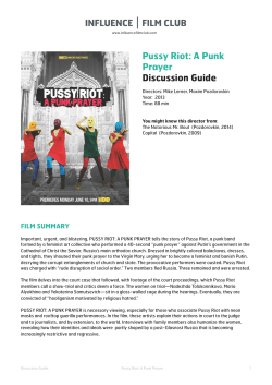 Pussy Riot: A Punk Prayer Discussion Guide