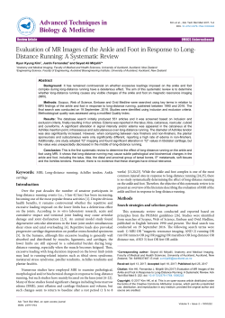 Evaluation of MR Images of the Ankle and Foot - e
