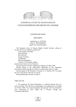 fourth section decision the facts