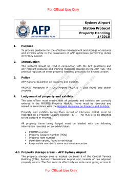 AFP Sydney Airport Station Protocol Property Handling