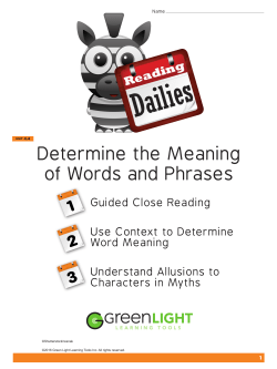 Determine the Meaning of Words and Phrases