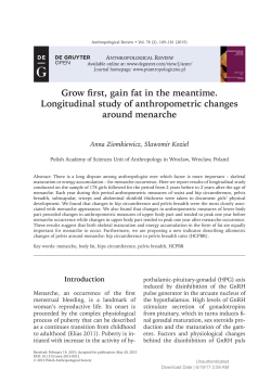 Grow first, gain fat in the meantime. Longitudinal study