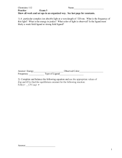 Chem 112 Exam 3 Practice