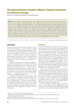 The democratization of health in Mexico
