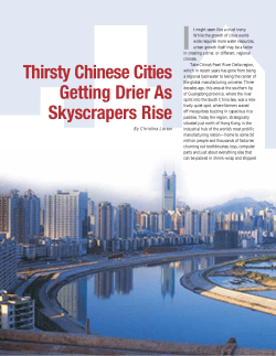 Thirsty Chinese Cities Getting Drier As Skyscrapers Rise