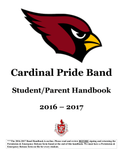 Band Handbook - Pottsboro ISD