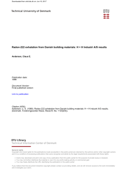 Radon-222 exhalation from Danish building materials: H