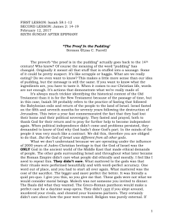 Proof In The Pudding - Penn Wynne Presbyterian Church