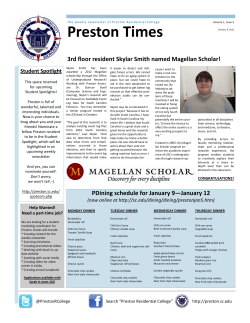 January 9, 2012 - Preston Residential College