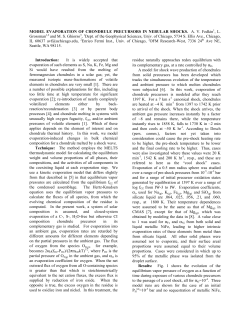 MODEL EVAPORATION OF CHONDRULE PRECURSORS IN