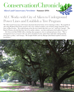 ConservationChronicle - Aiken Land Conservancy