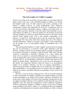 The Universality of a Child`s Laughter - Presence