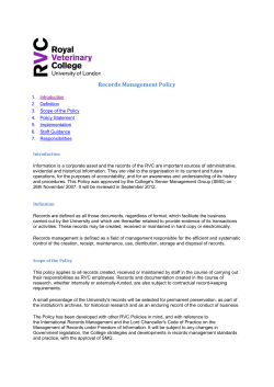 Records Management Policy