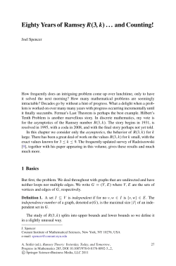 Eighty Years of RamseyR.3,k/. . . and Counting!