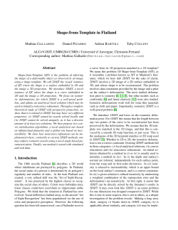 Shape-from-Template in Flatland - ISIT