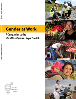 Gender at Work - World bank documents