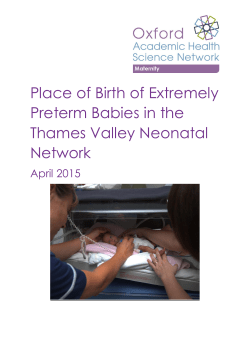 Place of Birth of Extremely Preterm Babies in the Thames Valley