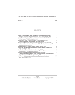 THE JOURNAL OF DEVELOPMENTAL AND LEARNING