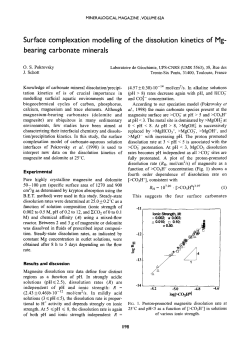 Surface complexation modelling of the dissolution kinetics of Mg