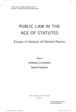 Public law in the age of StatuteS