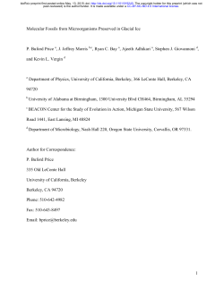 1 Molecular Fossils from Microorganisms Preserved in