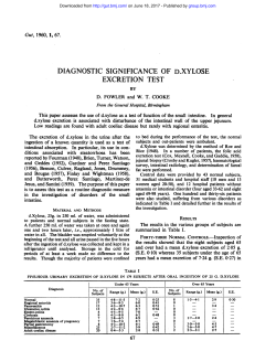 diagnostic significance of d.xylose excretion test