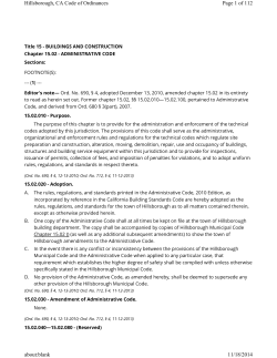 Page 1 of 112 Hillsborough, CA Code of Ordinances 11/18/2014