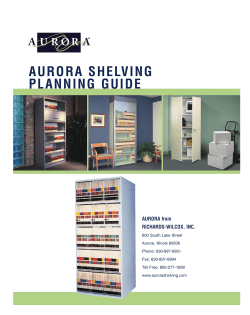 AURORA SHELVING PLANNING GUIDE