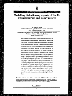 Modelling distortionary aspects of the US wheat program and policy