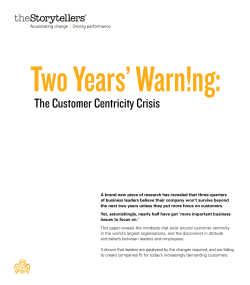 The Customer Centricity Crisis