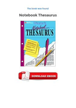Notebook Thesaurus Free Ebooks In Pdf