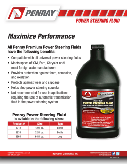 3932 Premium Power Steering Fluid Flyer
