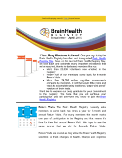 1 Year, Many Milestones Achieved! One year ago today the Brain
