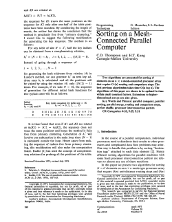 Sorting on a mesh-connected parallel computer