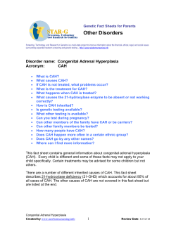 Other Disorders - NewbornScreening.info