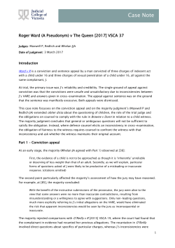 Case Note - Judicial College of Victoria