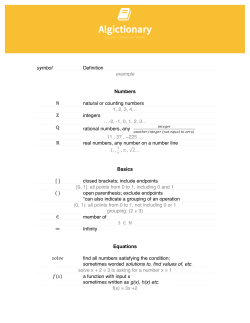 symbol Definition example Numbers ℕ natural or counting numbers