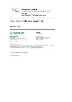 Three Forms of Pluralism about Truth